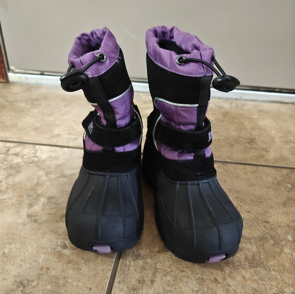 Totes Toddler Girls snow boots Purple Size 11 - Picture 2 of 5